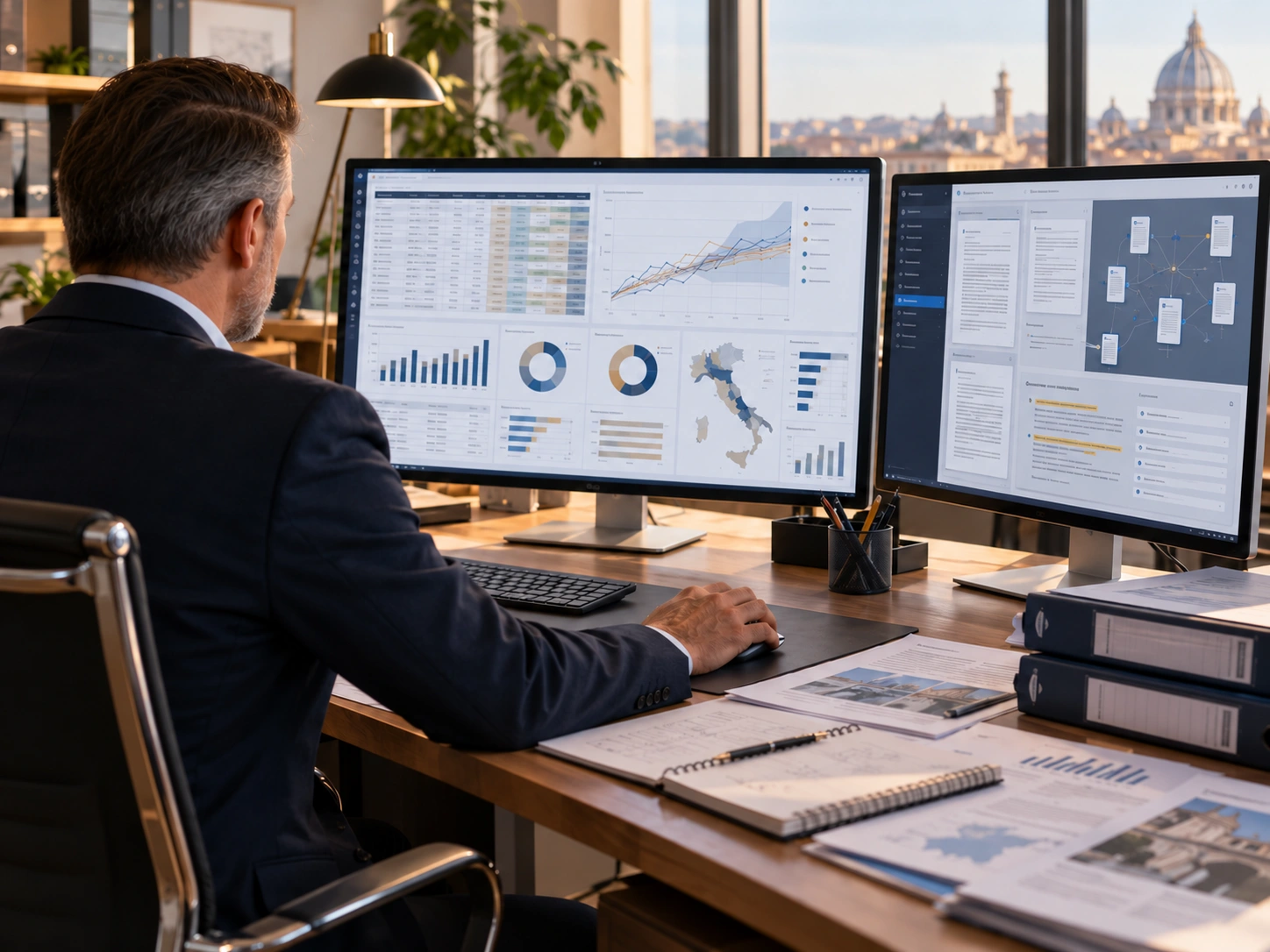 Rappresentazione di Angelo Auletta nell’analisi di dati e scenari con il supporto dell’intelligenza artificiale